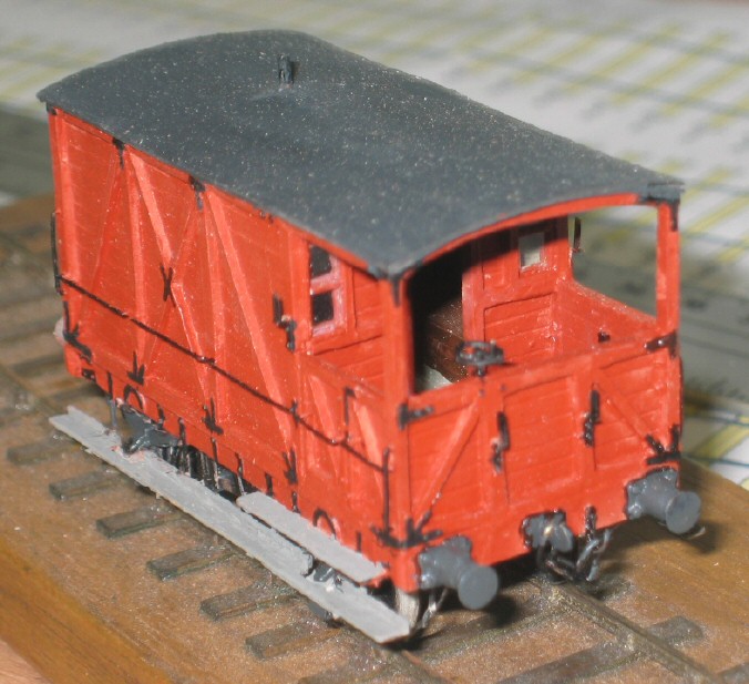model of brake van no.4 - painting not yet complete